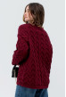 Бордовый вязаный свитер коса — 114159. Maritel. Изображенние 2 Бордовый вязаный свитер коса — 114159. Maritel. Изображенние 2