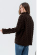 Шоколадный вязаный свитер коса — 739904. Maritel. Изображенние 5 Шоколадный вязаный свитер коса — 739904. Maritel. Изображенние 5