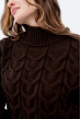 Шоколадный вязаный свитер коса — 739904. Maritel. Изображенние 3 Шоколадный вязаный свитер коса — 739904. Maritel. Изображенние 3