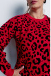 Свитер вязаный красный леопард — 499312. Maritel. Изображенние 3 Свитер вязаный красный леопард — 499312. Maritel. Изображенние 3