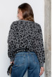 Свитер вязаный серый леопард — 713425. Maritel. Изображенние 2 Свитер вязаный серый леопард — 713425. Maritel. Изображенние 2
