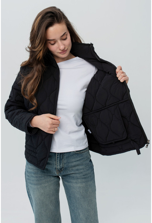 Черная весенняя куртка —  464056. Maritel. Изображенние 1 Черная весенняя куртка —  464056. Maritel. Изображенние 1