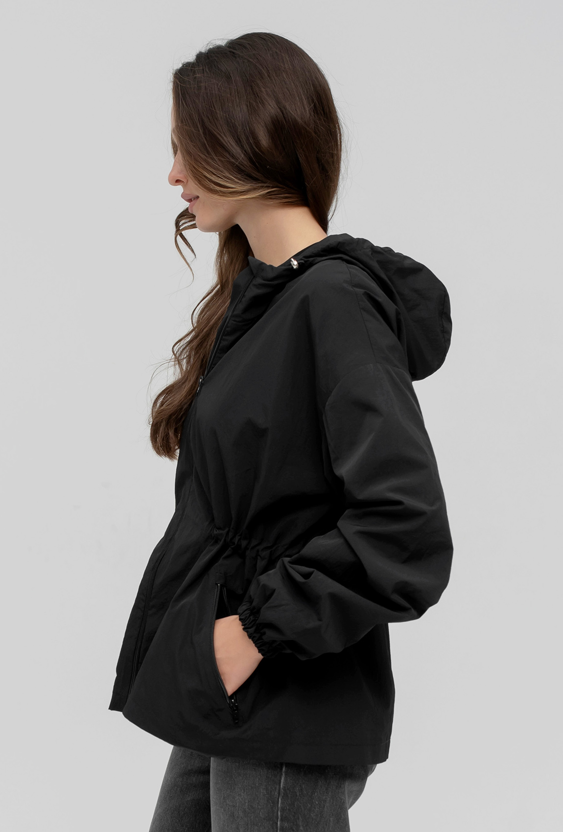 Черная куртка-ветровка —  562198. Maritel. Изображенние 1