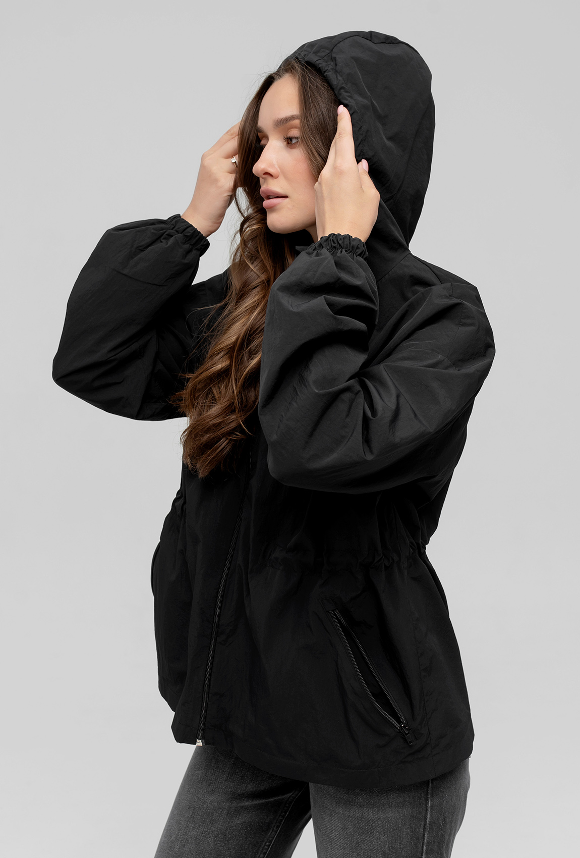 Черная куртка-ветровка —  562198. Maritel. Изображенние 3