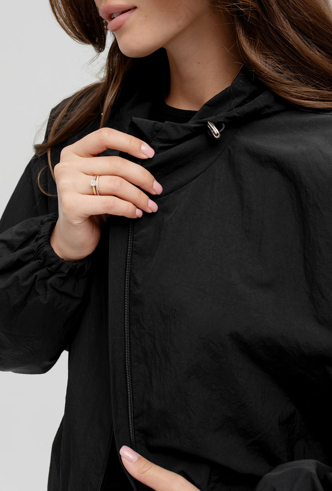 Черная куртка-ветровка —  562198. Maritel. Изображенние 5