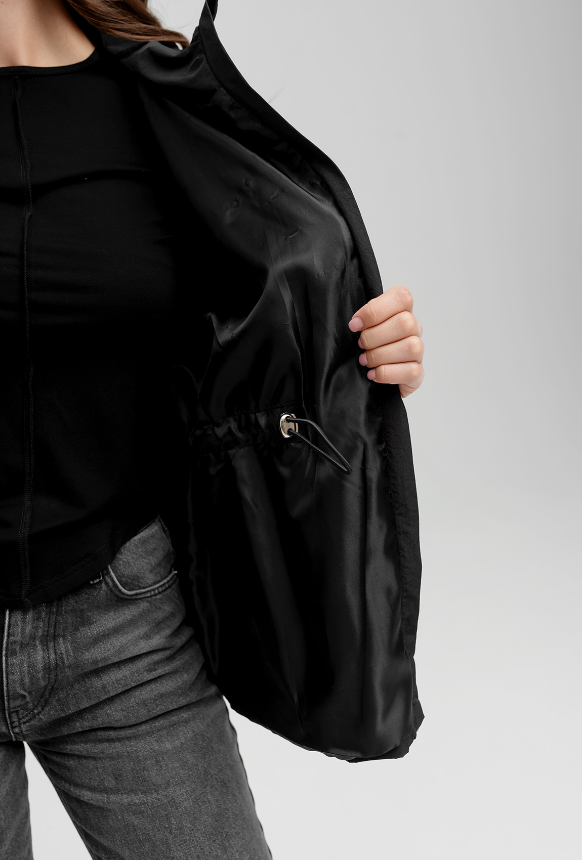 Черная куртка-ветровка —  562198. Maritel. Изображенние 6