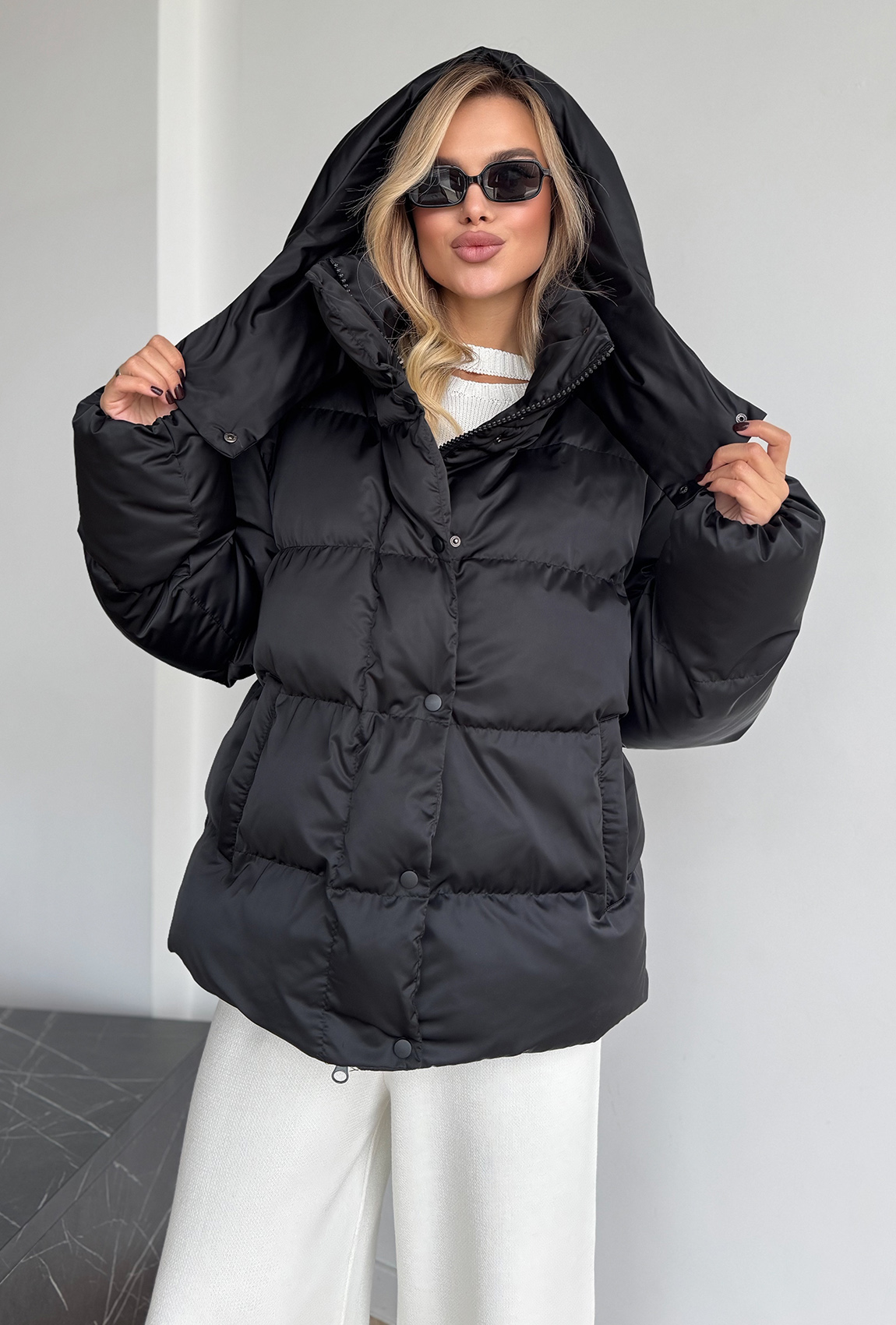 Черный пуховик —  524937. Maritel. Изображенние 3