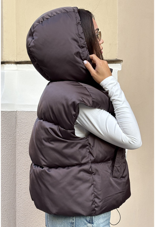 Шоколадный пуховик-трансформер. Maritel. Изображенние 2 Шоколадный пуховик-трансформер. Maritel. Изображенние 2