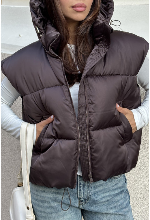 Шоколадный пуховик-трансформер. Maritel. Изображенние 3 Шоколадный пуховик-трансформер. Maritel. Изображенние 3