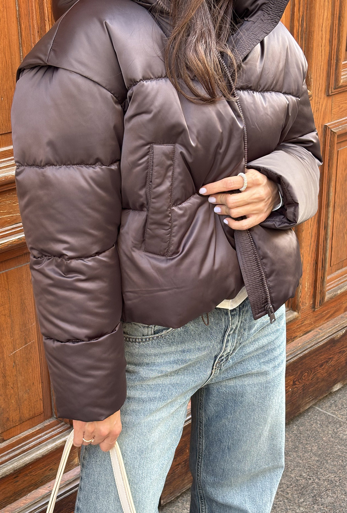 Шоколадный пуховик-трансформер —  265899. Maritel. Изображенние 4