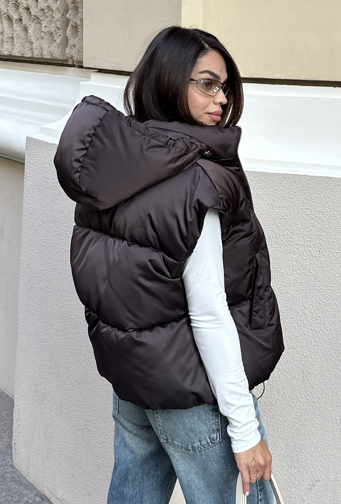 Шоколадный пуховик-трансформер —  265899. Maritel. Изображенние 6