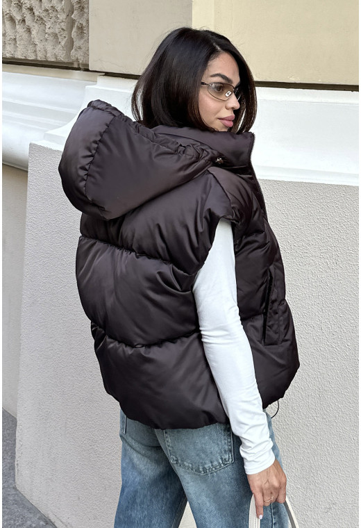 Шоколадный пуховик-трансформер. Maritel. Изображенние 6 Шоколадный пуховик-трансформер. Maritel. Изображенние 6