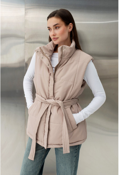 Бежевая весенняя жилетка. Maritel. Изображенние 3