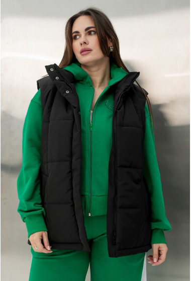 Черная весенняя жилетка. Maritel. Изображенние 4