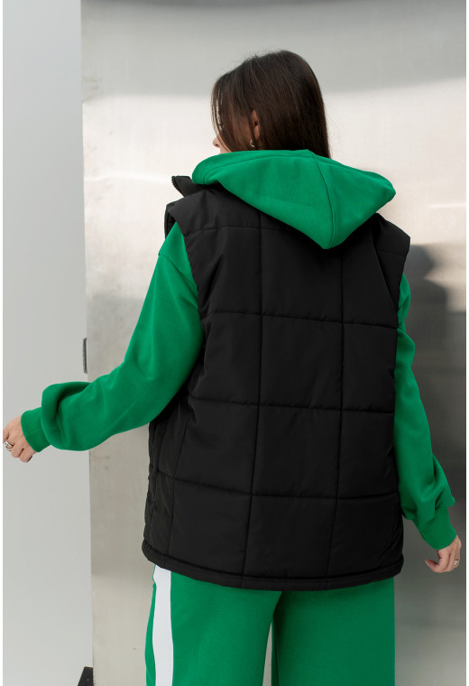 Черная весенняя жилетка —  823540. Maritel. Изображенние 2 Черная весенняя жилетка —  823540. Maritel. Изображенние 2