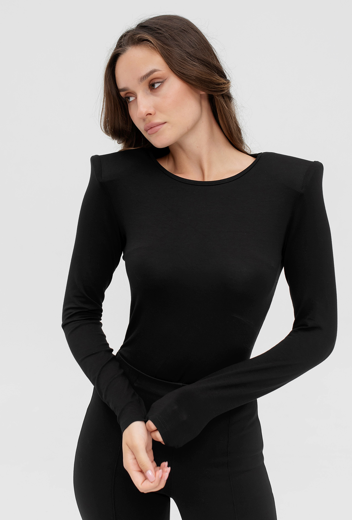 Черный вискозный боди —  892573. Maritel