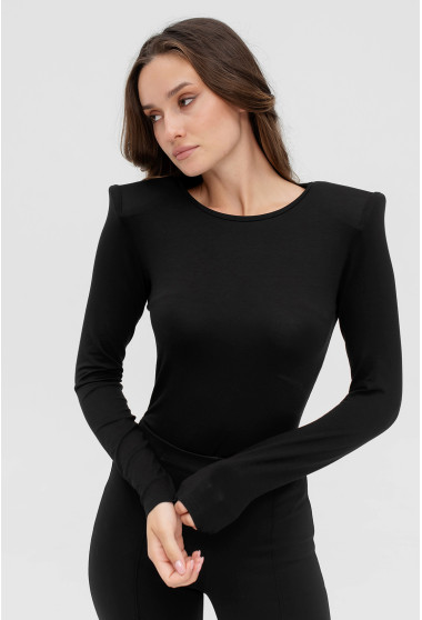 Черный вискозный боди. Maritel. Изображенние 3 Черный вискозный боди. Maritel. Изображенние 3