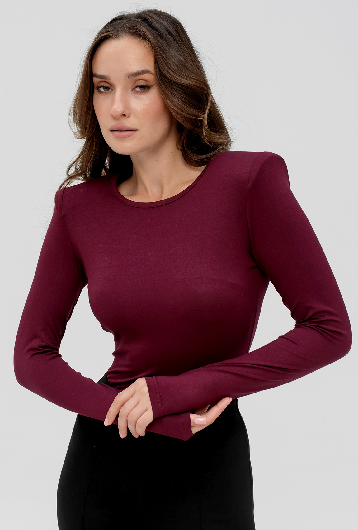 Вишневый вискозный боди —  921483. Maritel. Изображенние 3