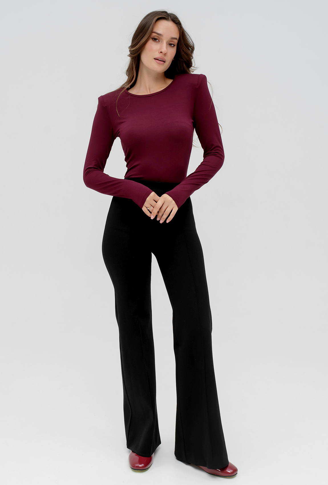 Вишневый вискозный боди —  921483. Maritel. Изображенние 4