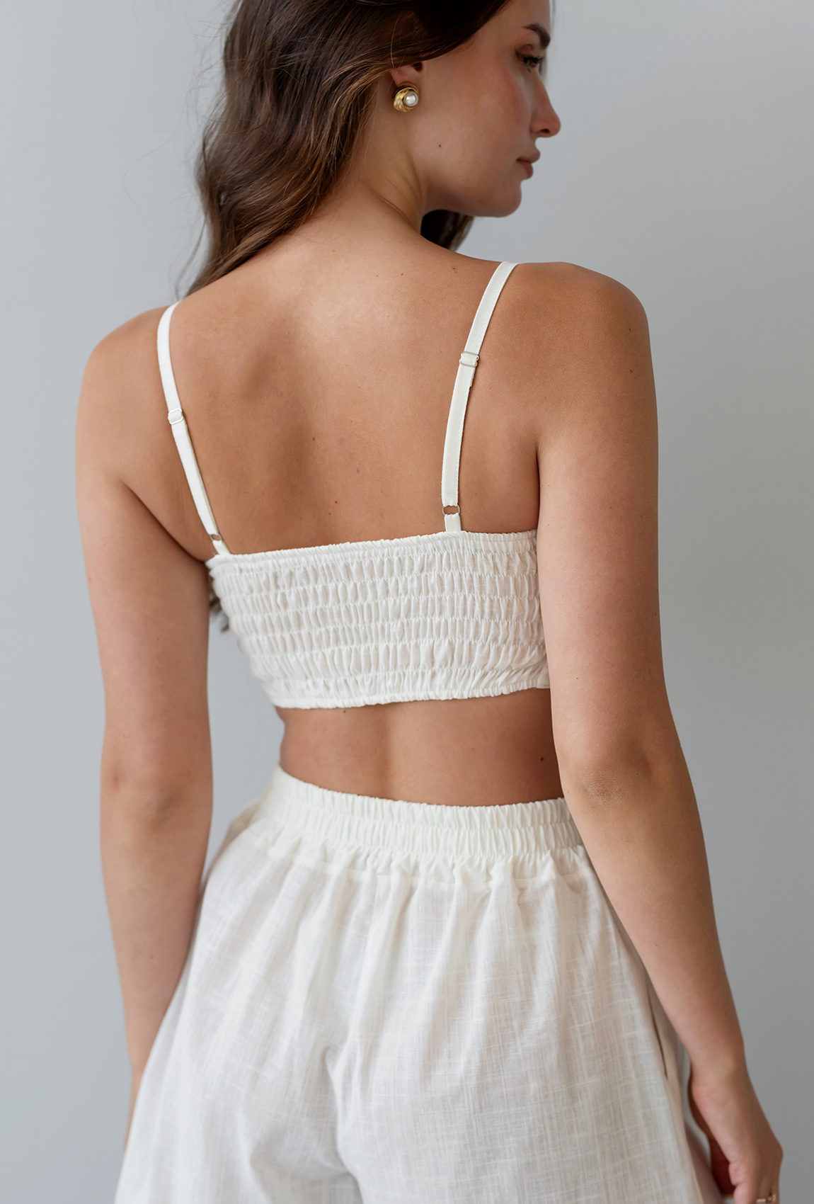 Молочный льняной топ —  179673. Maritel. Изображенние 4