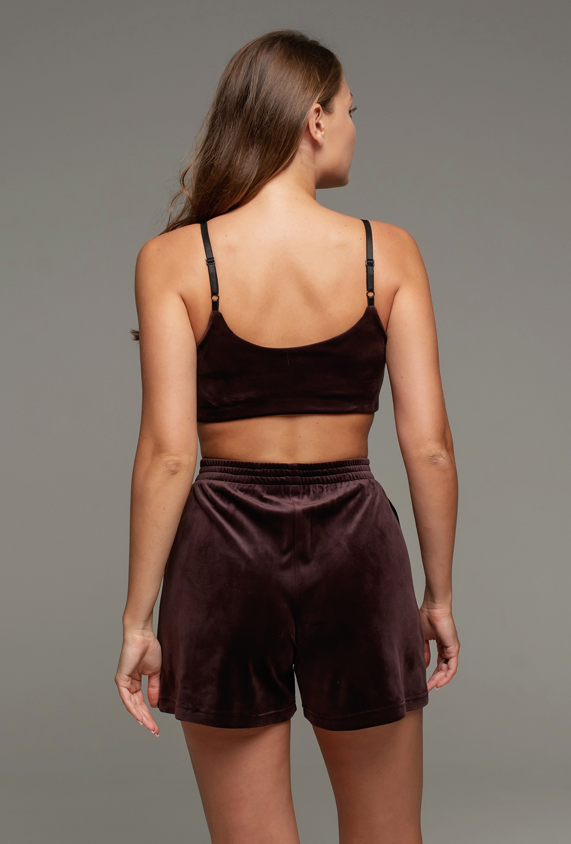 Шоколадний велюровий топ —  581783. Maritel. Зображення 2