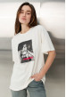 Молочна оверсайз футболка Besties power. Maritel Молочна оверсайз футболка Besties power. Maritel