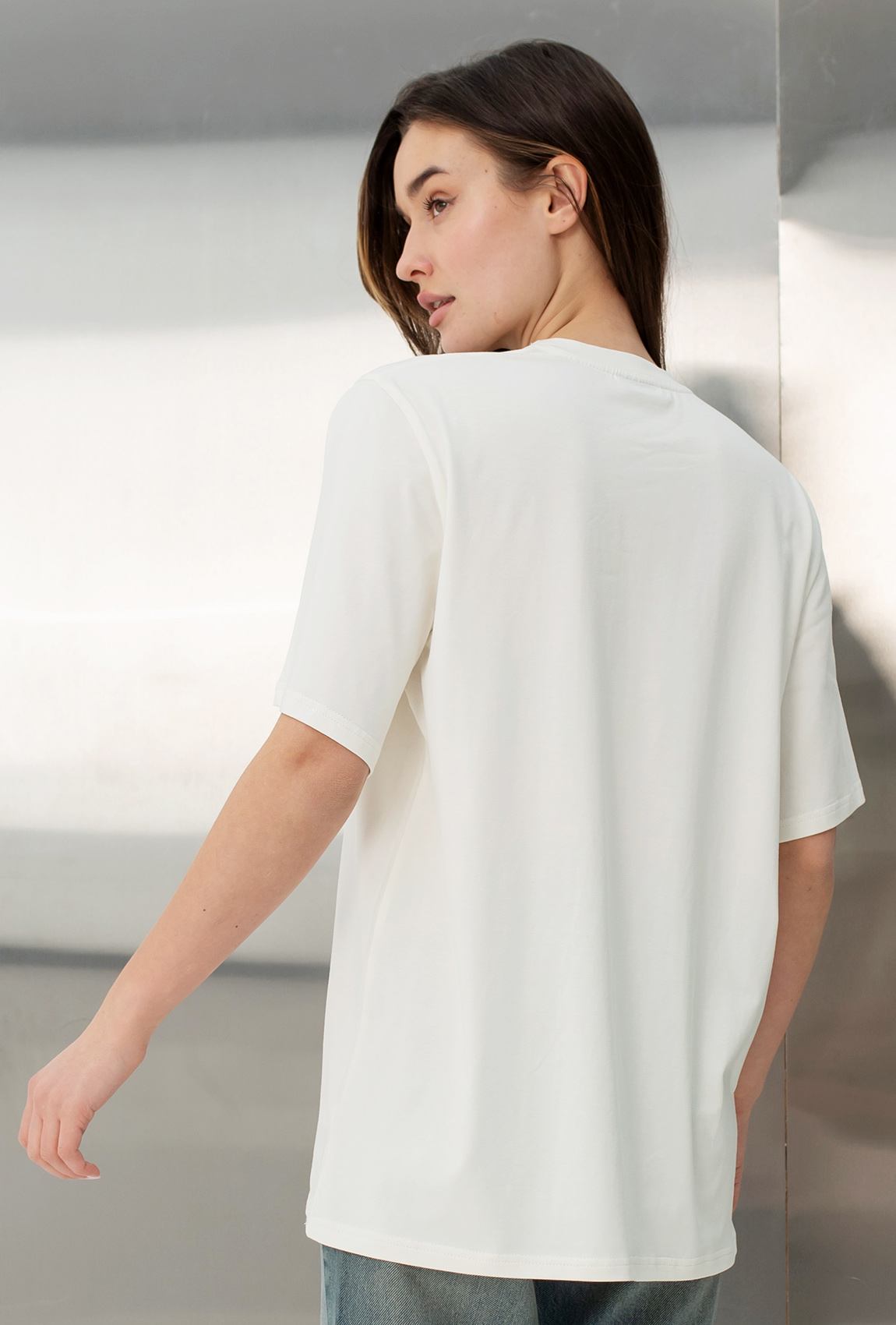 Молочная оверсайз футболка Besties power —  643284. Maritel. Изображенние 1