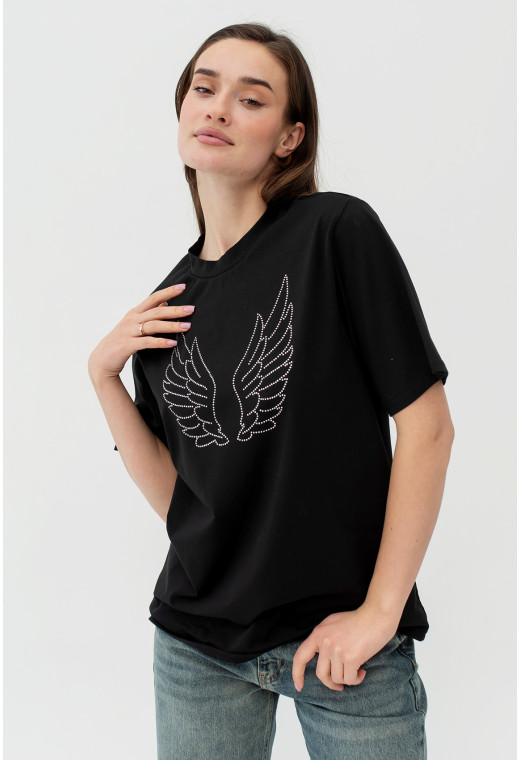 Чорна футболка крила — 336313. Maritel. Зображення 2 Чорна футболка крила — 336313. Maritel. Зображення 2