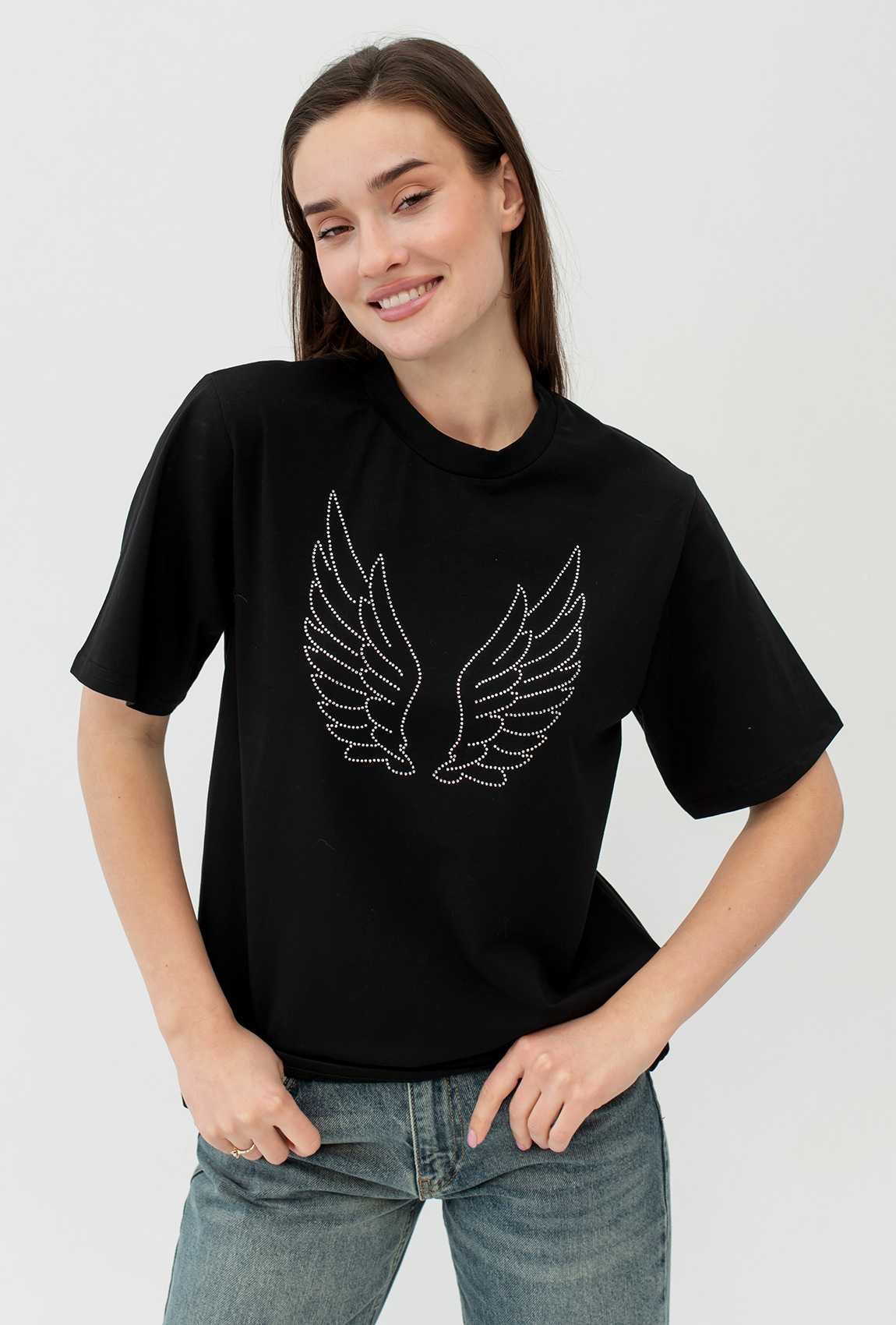 Черная футболка крылья —  336313. Maritel. Изображенние 4 Черная футболка крылья —  336313. Maritel. Изображенние 4