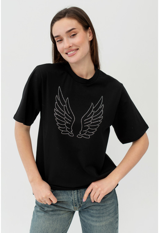 Чорна футболка крила — 336313. Maritel. Зображення 4 Чорна футболка крила — 336313. Maritel. Зображення 4