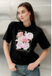 Чорна футболка квіти — 959624. Maritel Чорна футболка квіти — 959624. Maritel