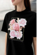 Чорна футболка квіти — 959624. Maritel. Зображення 4 Чорна футболка квіти — 959624. Maritel. Зображення 4