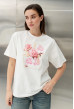 Молочная футболка цветы — 895117. Maritel Молочная футболка цветы — 895117. Maritel