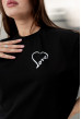 Чорна футболка Love з серцем. Maritel. Зображення 2 Чорна футболка Love з серцем. Maritel. Зображення 2