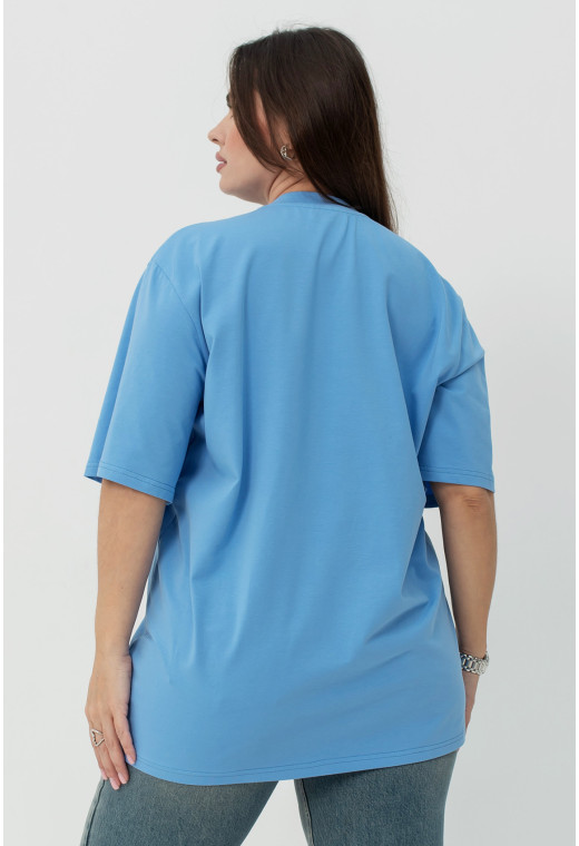 Блакитна футболка Love з серцем — 377099. Maritel. Зображення 2 Блакитна футболка Love з серцем — 377099. Maritel. Зображення 2