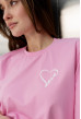 Рожева футболка Love з серцем — 824578. Maritel. Зображення 3 Рожева футболка Love з серцем — 824578. Maritel. Зображення 3
