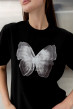 Черная футболка бабочка — 604044. Maritel. Изображенние 3 Черная футболка бабочка — 604044. Maritel. Изображенние 3