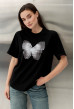 Черная футболка бабочка — 604044. Maritel. Изображенние 4 Черная футболка бабочка — 604044. Maritel. Изображенние 4