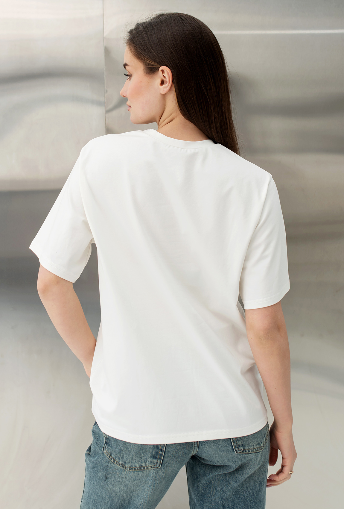 Молочная футболка бабочка — 639695. Maritel. Изображенние 2 Молочная футболка бабочка — 639695. Maritel. Изображенние 2