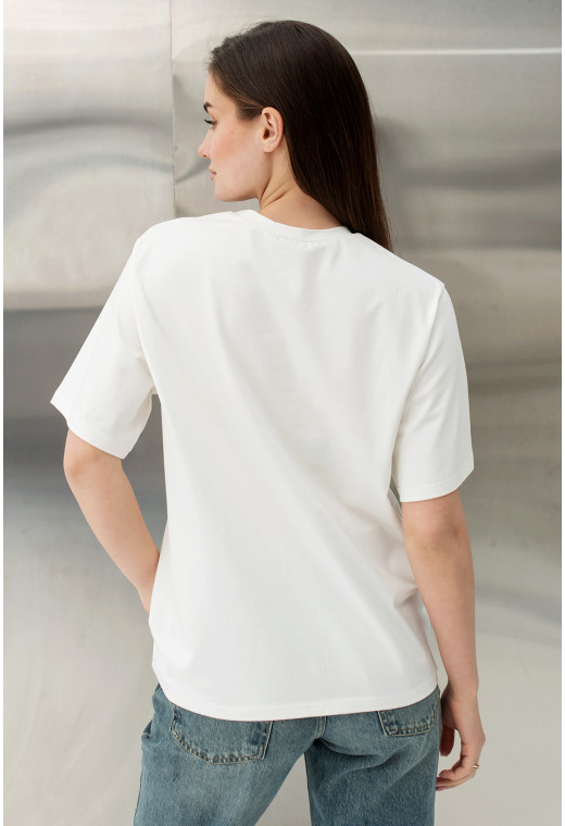 Молочная футболка бабочка — 639695. Maritel. Изображенние 2 Молочная футболка бабочка — 639695. Maritel. Изображенние 2