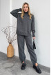 Серый вязаный костюм с разрезами. Maritel Серый вязаный костюм с разрезами. Maritel