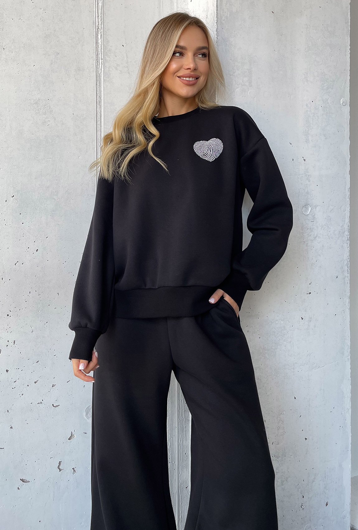 Черный костюм футер —  387012. Maritel. Изображенние 3