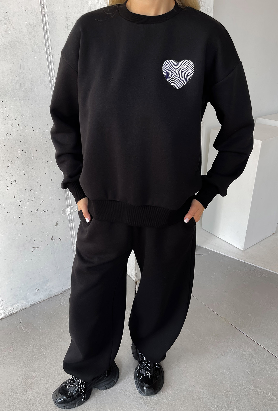 Черный костюм футер —  387012. Maritel. Изображенние 4