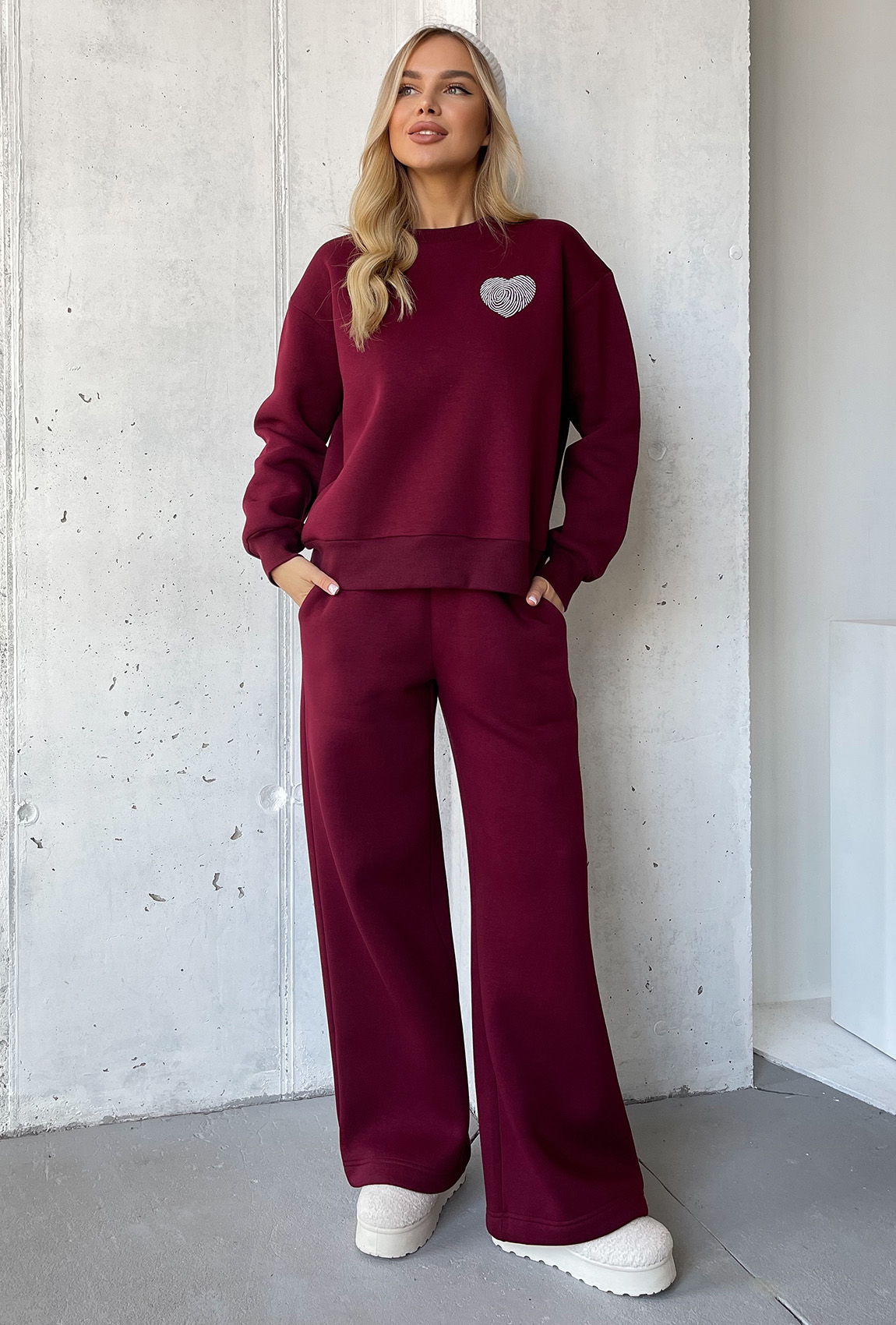 Бордовый костюм футер —  657921. Maritel