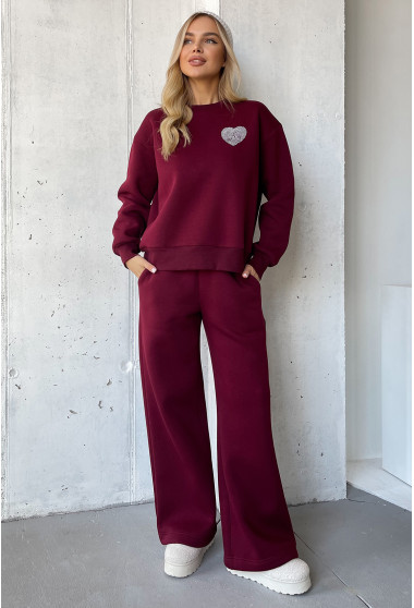 Бордовый костюм футер. Maritel. Изображенние 11