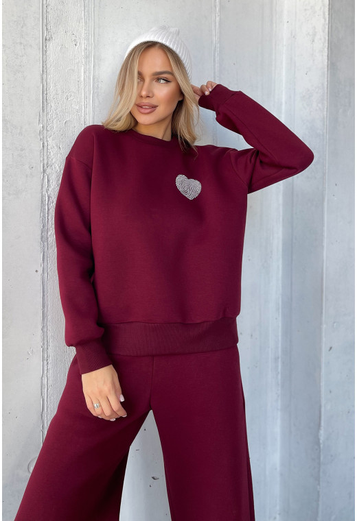 Бордовый костюм футер. Maritel. Изображенние 3 Бордовый костюм футер. Maritel. Изображенние 3