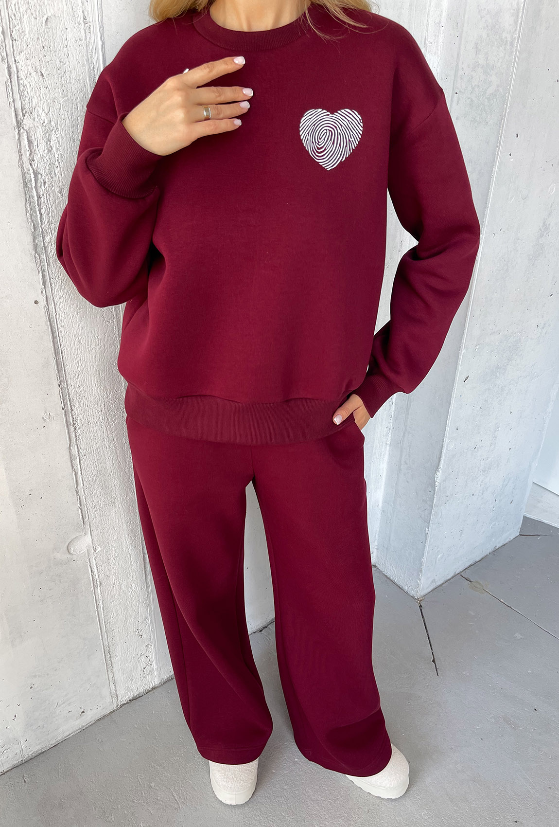 Бордовый костюм футер —  657921. Maritel. Изображенние 4