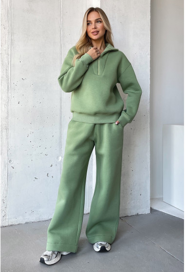 Оливковий костюм футер зі стійкою. Maritel. Зображення 1