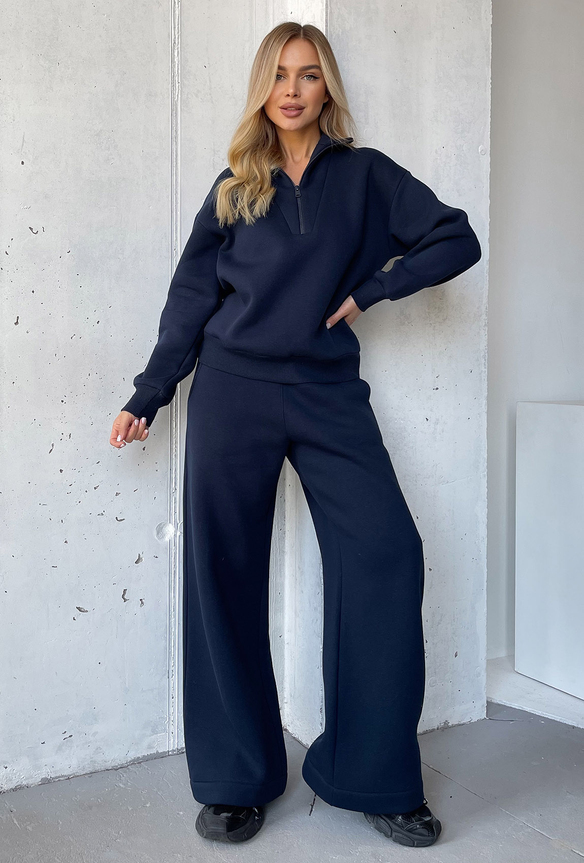 Синий костюм футер со стойкой — 647494. Maritel Синий костюм футер со стойкой — 647494. Maritel