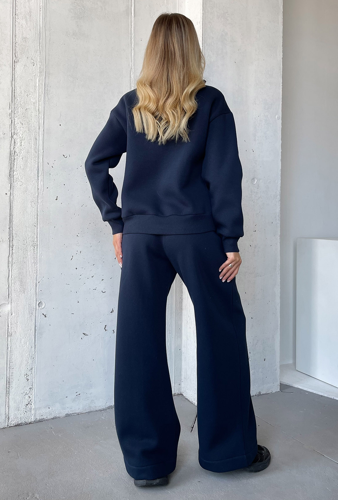 Синий костюм футер со стойкой — 647494. Maritel. Изображенние 2 Синий костюм футер со стойкой — 647494. Maritel. Изображенние 2